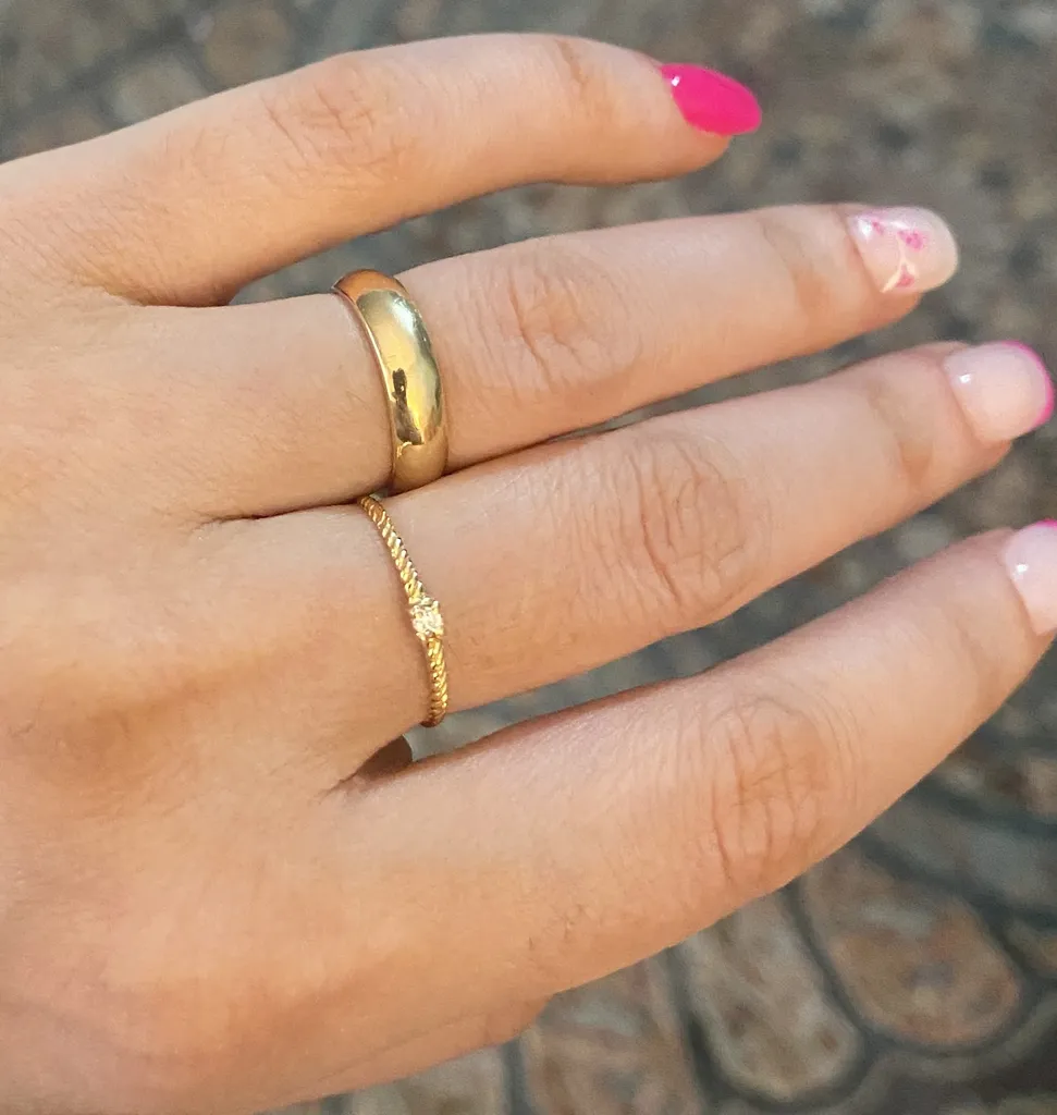 انگشتر طلا 18 عیار زنانه پرسته مدل wr766