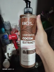 تجریه خرید ماسک تقویت کننده مو بیول مدل Cocoa مناسب برای موهای آسیب دیده و رنگ شده حجم 500 میلی لیتر