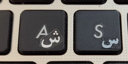 برچسب حروف فارسی کیبورد مدل black design