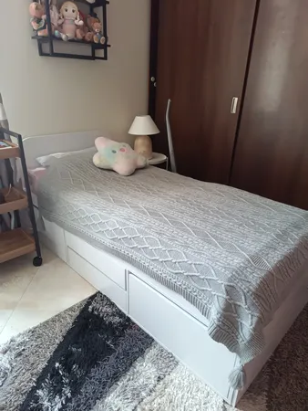 تخت خواب تک نفره مدل باکس دار شاهد سایز 90×200 سانتی متر