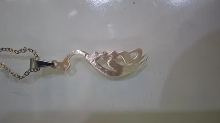 گردنبند نقره ترمه مدل اسم مژده RT4