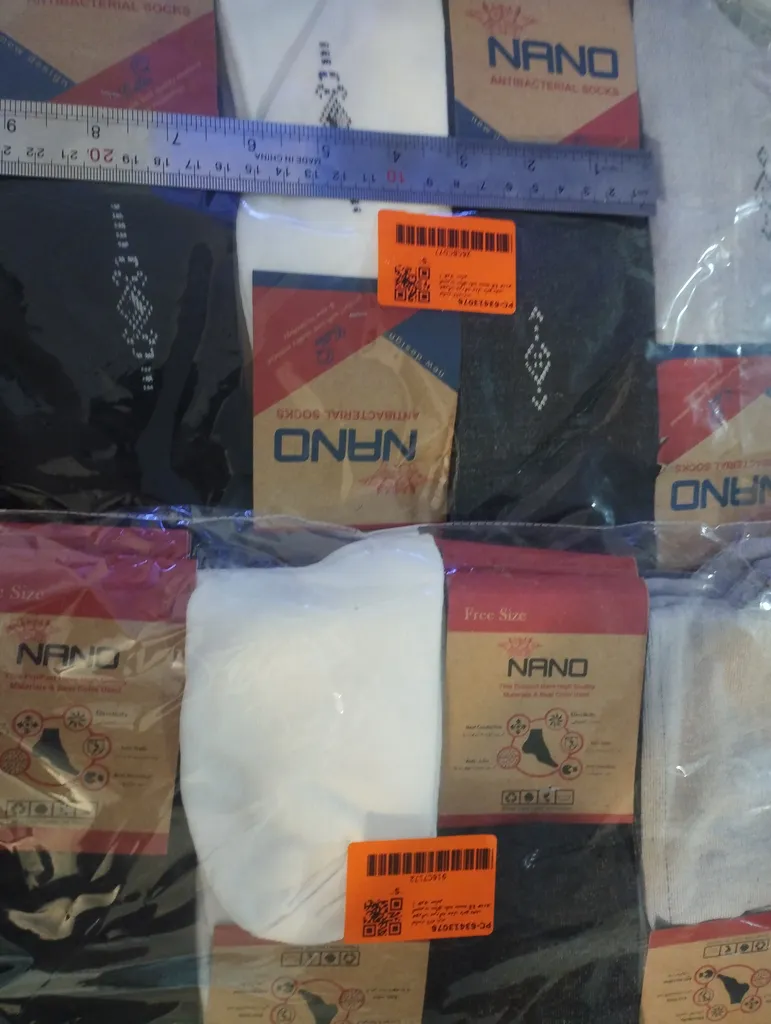 جوراب ساق بلند مردانه مدل نانو نخی اسپرت بسته 12 عددی