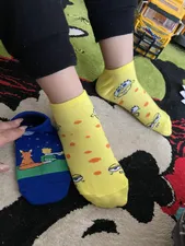 تجریه خرید جوراب پسرانه تن پوش هنگامه مدل باب اسفنجی خال خالی کد Z-002