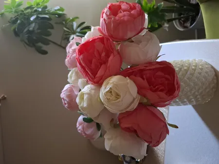 گل مصنوعی مدل دسته گل پیونی PIYONI11