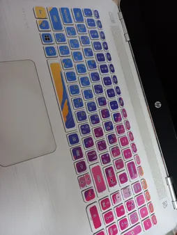 برچسب کیبورد طرح رنگی کد 4 با حروف فارسی