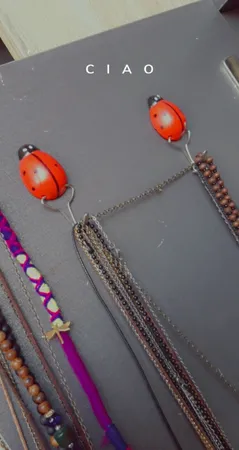 قلاب آویز حوله طرح کفشدوزک بسته 3 عددی