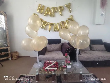 بادکنک فویلی طرح هپی برز دی مجموعه 13 عددی