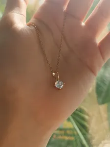 تجریه خرید آویز گردنبند زنانه ژوپینگ مدل تک نگین کد N3488