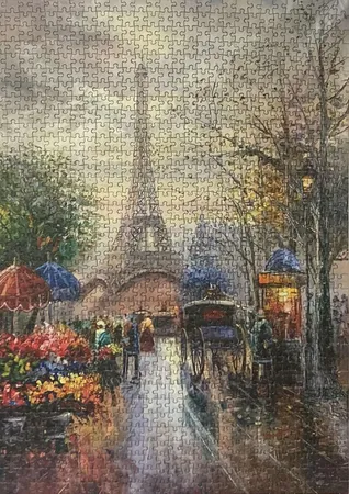 پازل 1000 تکه رونیز مدل بازار گل پاریس کد 7735