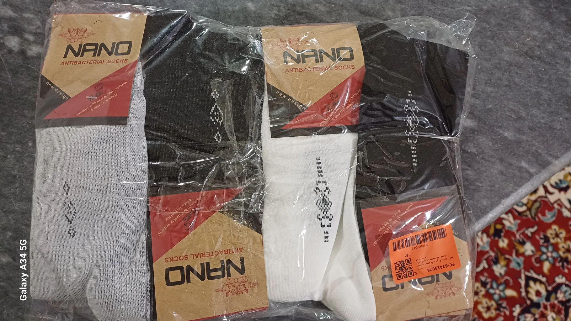 جوراب ساق بلند مردانه مدل نانو نخی اسپرت بسته 12 عددی