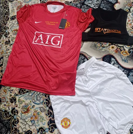 ست تی‌شرت و شلوارک ورزشی پسرانه مدل منچستر یونایتد Home 2008 مدل رونالدو