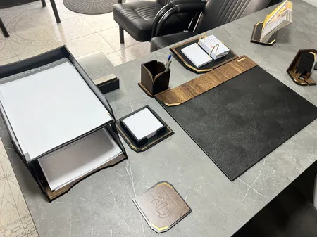 ست لوازم اداری رومیزی مدل آونگ دکو A707 مجموعه 10 عددی