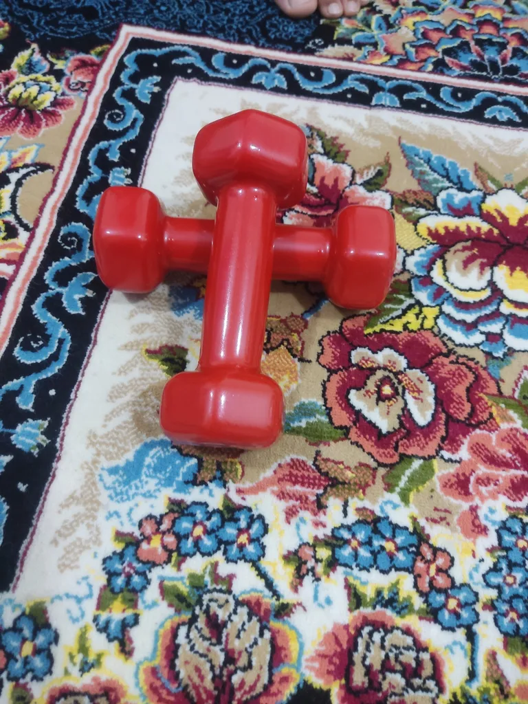 دمبل ایروبیک روکش‌ دار 1 کیلوگرمی بسته دو عددی