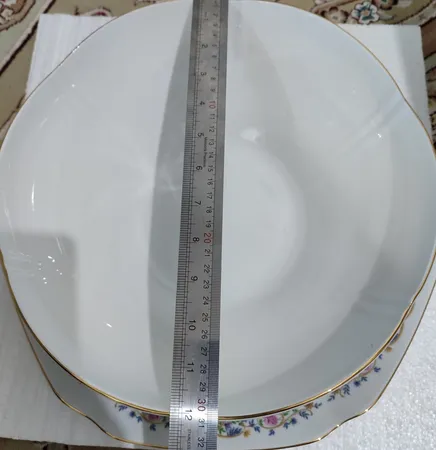 ست قاب و قدح چینی زرین ایران مدل گل گلستان درجه عالی