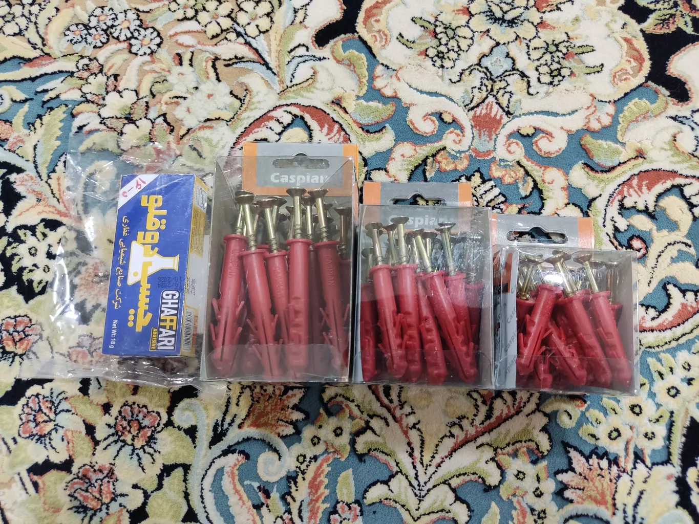 پیچ و رول پلاک کاسپین مدل DT-456 بسته 60 عددی