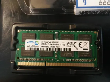 رم لپ تاپ DDR3L دو کاناله 1600مگاهرتز cl11 سامسونگ مدل PC3L-12800S ظرفیت 8 گیگابایت