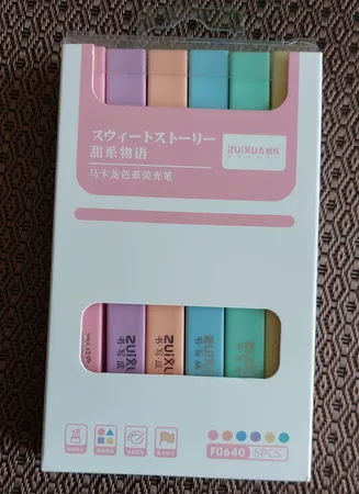 ماژیک علامت گذار ژیخوآ مدل پاستیلی بسته 6 عددی