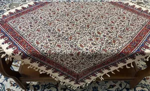 تجریه خرید سفره 4 نفره دن هوم مدل قلمکار زابلیان طرح بته سنتی کد S100