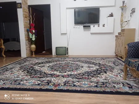 فرش ماشینی سهند کد VF19.DK زمینه سرمه ای