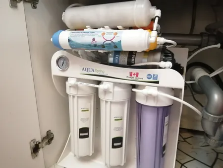 دستگاه تصفیه کننده آب آکوآ اسپرینگ مدل UF - SF4600 به همراه فیلتر مجموعه 3 عددی