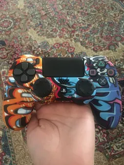 محافظ دسته بازی پلی استیشن 4 مدل rainbow به همراه روکش آنالوگ