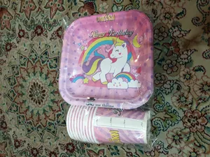 تجریه خرید مجموعه 30 عددی تم تولد مسترتم طرح اسب تک شاخ یونیکورن کد 1