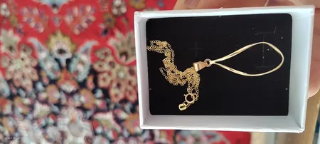 نیم ست طلا 18 عیار زنانه مدل اشکی