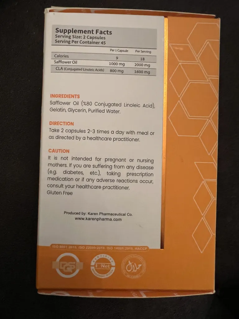 کپسول سی ال ای 1600 میلی گرم کارن بسته 90 عددی