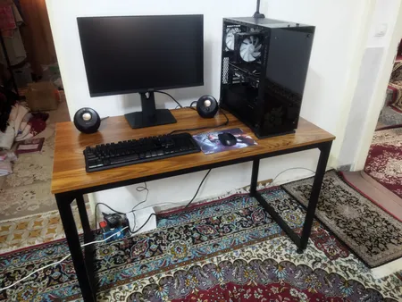 میز اداری دیزم مدل مونتاژی TLD_asm_120×60_BRN