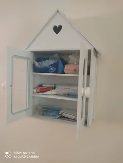 شلف دیواری طرح کلبه مدل N-153