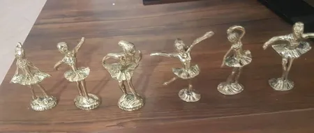 مجسمه برنزی طرح گروه بالرین مجموعه 6 عددی