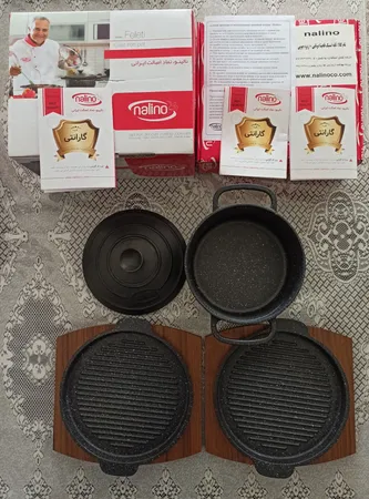 تابه چدن نالینو مدل فاهیتا سایز 20 بسته 2 عددی