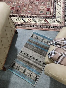 فرش ماشینی ساوین کد ۴۰۰۲ زمینه شکلاتی