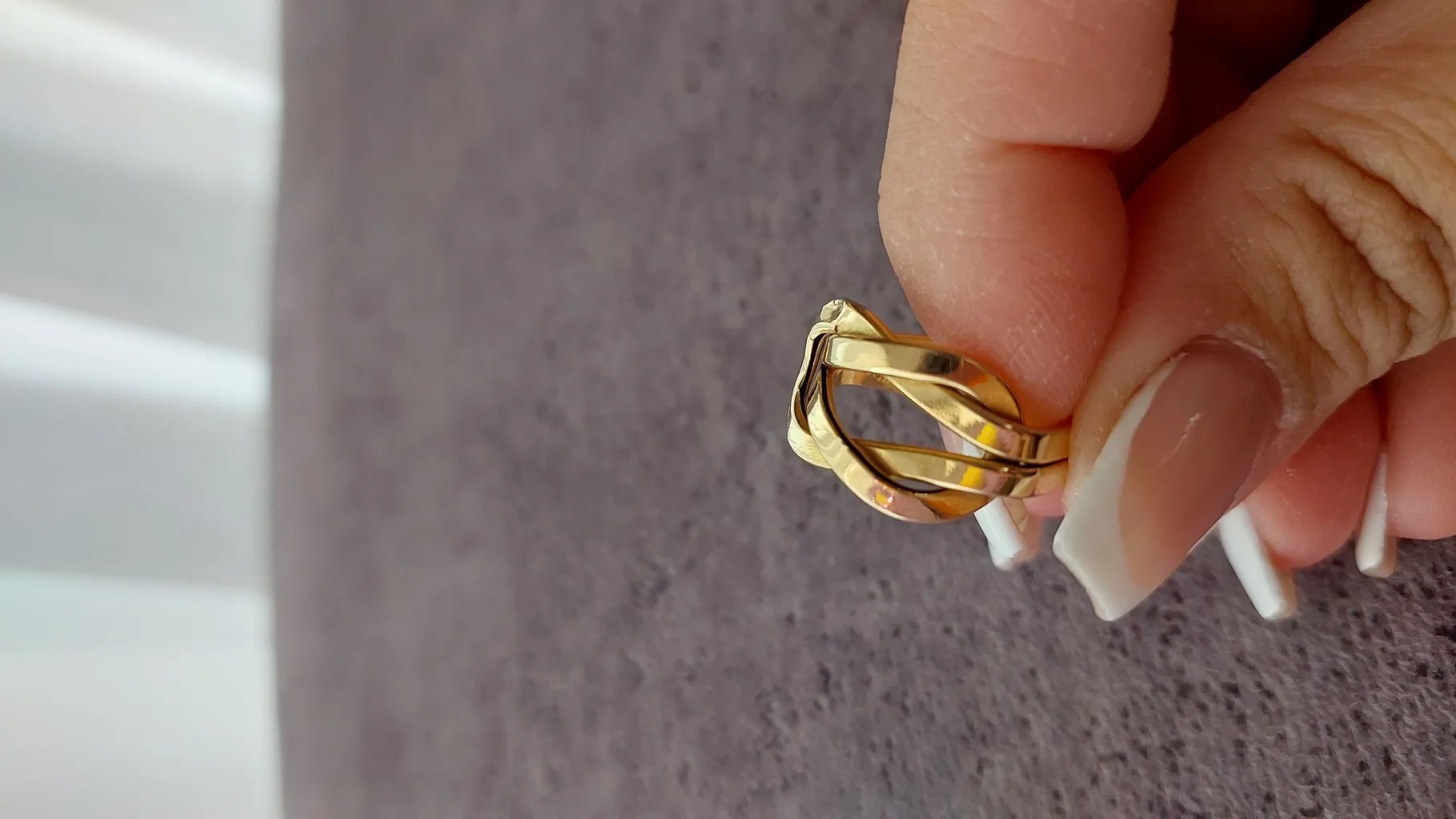 انگشتر طلا 18 عیار زنانه با طرح کارتیه گره دوست خوب مدل DK296 سایز 56