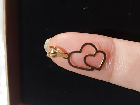 آویز گردنبند طلا 18 عیار زنانه مایا ماهک مدل MM1481 طرح دو قلب