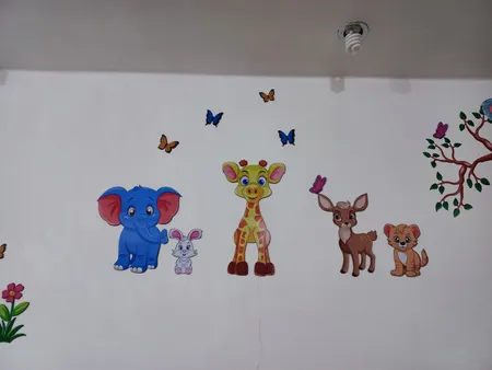 استیکر چوبی کودک باروچین مدل حیوانات زیبا کد 1343 مجموعه 14 عددی