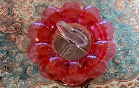 ظرف مربا طرح گل مدل lotus00244