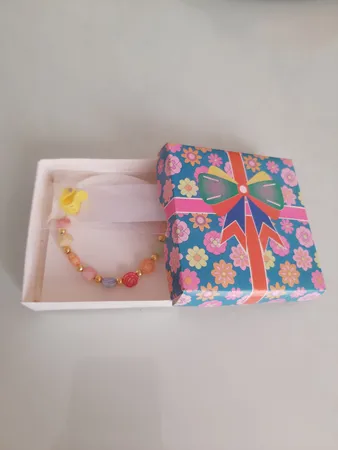 دستبند دخترانه مدل مهره ای زنجیری