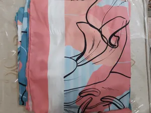 تجریه خرید روسری زنانه مدل ابریشم طرح لاکچری دور دست دوز کد ana-3010