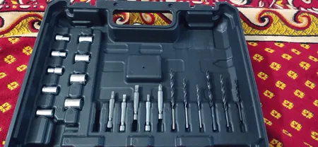 دریل شارژی چکشی باس مدل SK-6050 مجموعه 28 عددی