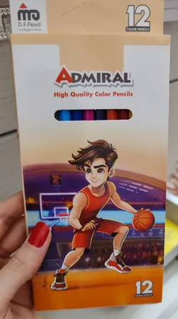 مداد رنگی 12 رنگ آدمیرال کد 761c بسته 6 عددی