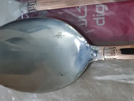 قاشق و چنگال مسی طرح سرباز هخامنشی مدل 2