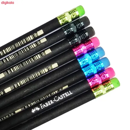 مداد مشکی فابر کاستل کد 20 بسته 6 عددی