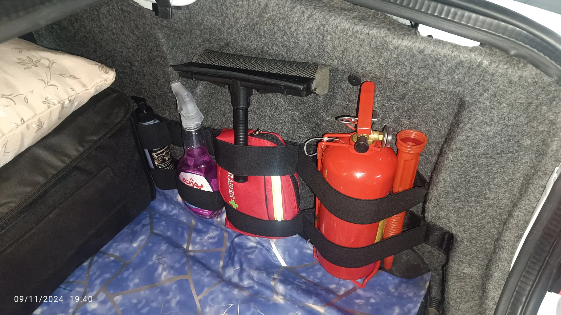 کمربند نظم دهنده صندوق عقب خودرو نادیاهوم مدل چسبی بسته 2 عددی