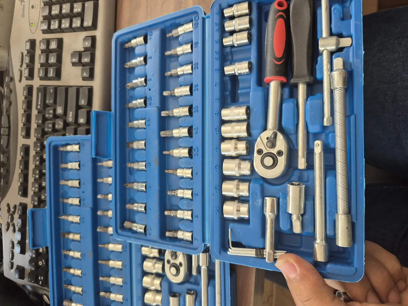 مجموعه 46 عددی آچار و سری بکس باس کد 46s