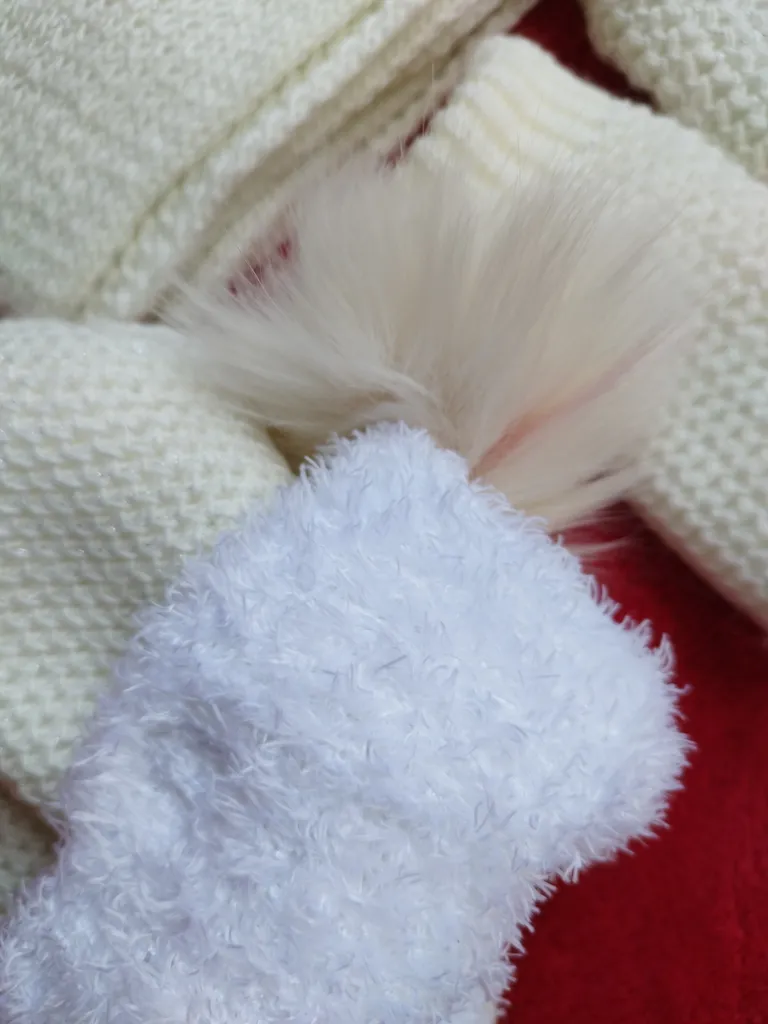 ست کلاه و شال گردن و دستکش بافتنی سام طرح دو پوم داخل خز مدل 415