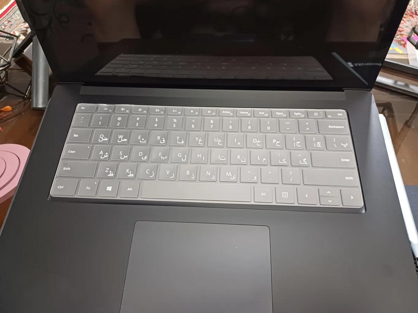 محافظ کیبورد حروف فارسی ای جی دبلیو مدل 05 مناسب برای سرفیس لپ تاپ ,1,2,3,4,5,6,7 13و15 اینچی