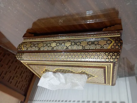 ست سطل و جعبه دستمال کاغذی خاتم کاری کد A31