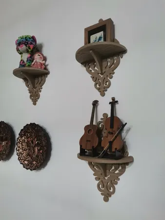 شلف دیواری مدل لوزی کد 09030035 سایز متوسط