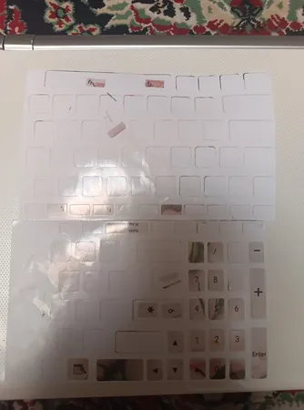 برچسب حروف فارسی کیبورد طرح گل کد ۰۱